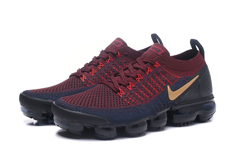 Men's Vapormax 2.0 Flyknit Navy Red Shoes - Image 2