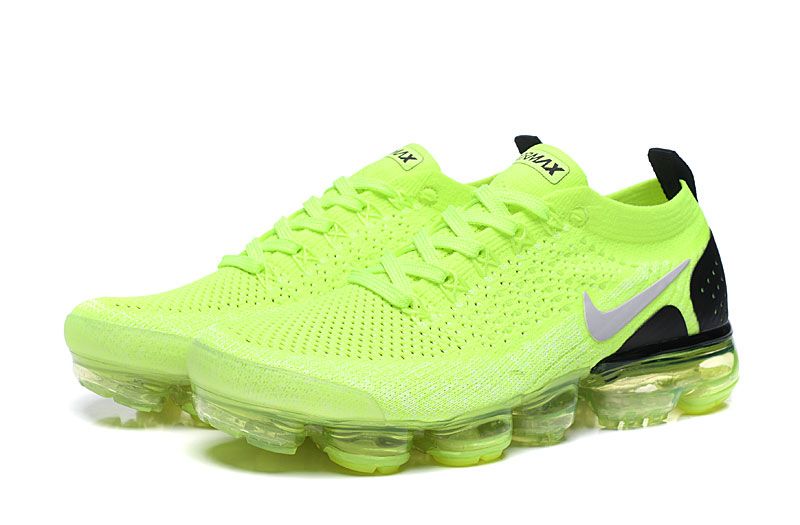 Men's Vapormax 2.0 Flyknit Neon Green Shoes - Image 2