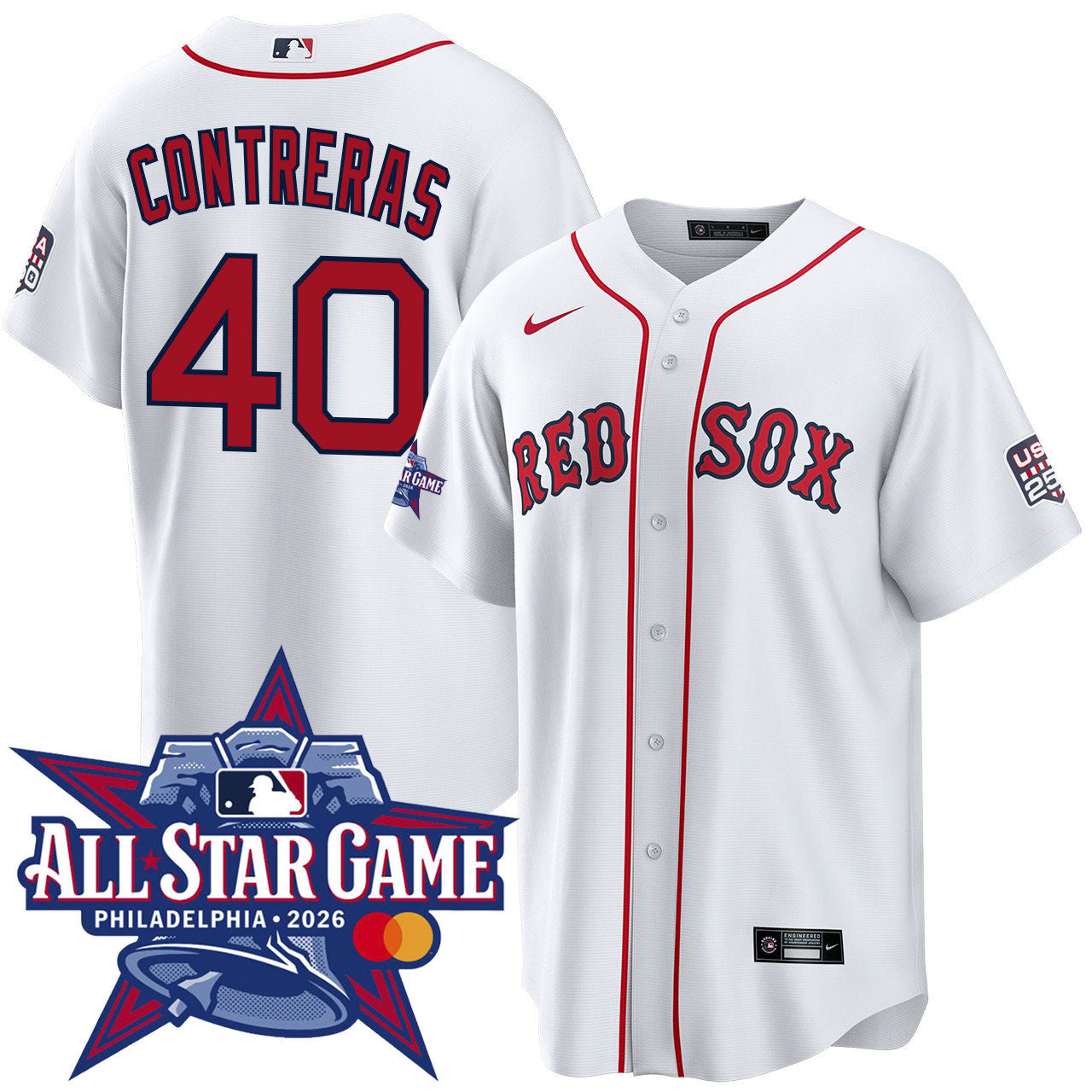 Men's Willson Contreras Boston Red Sox 2026 All-Star Game Home Jersey - White