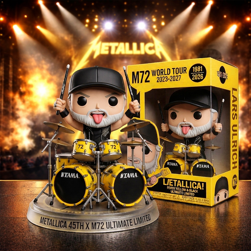 Metallica 45Th Anniversary Lars Ulrich M72 World Tour Pop Figure Metallica Merch BFF Gifts