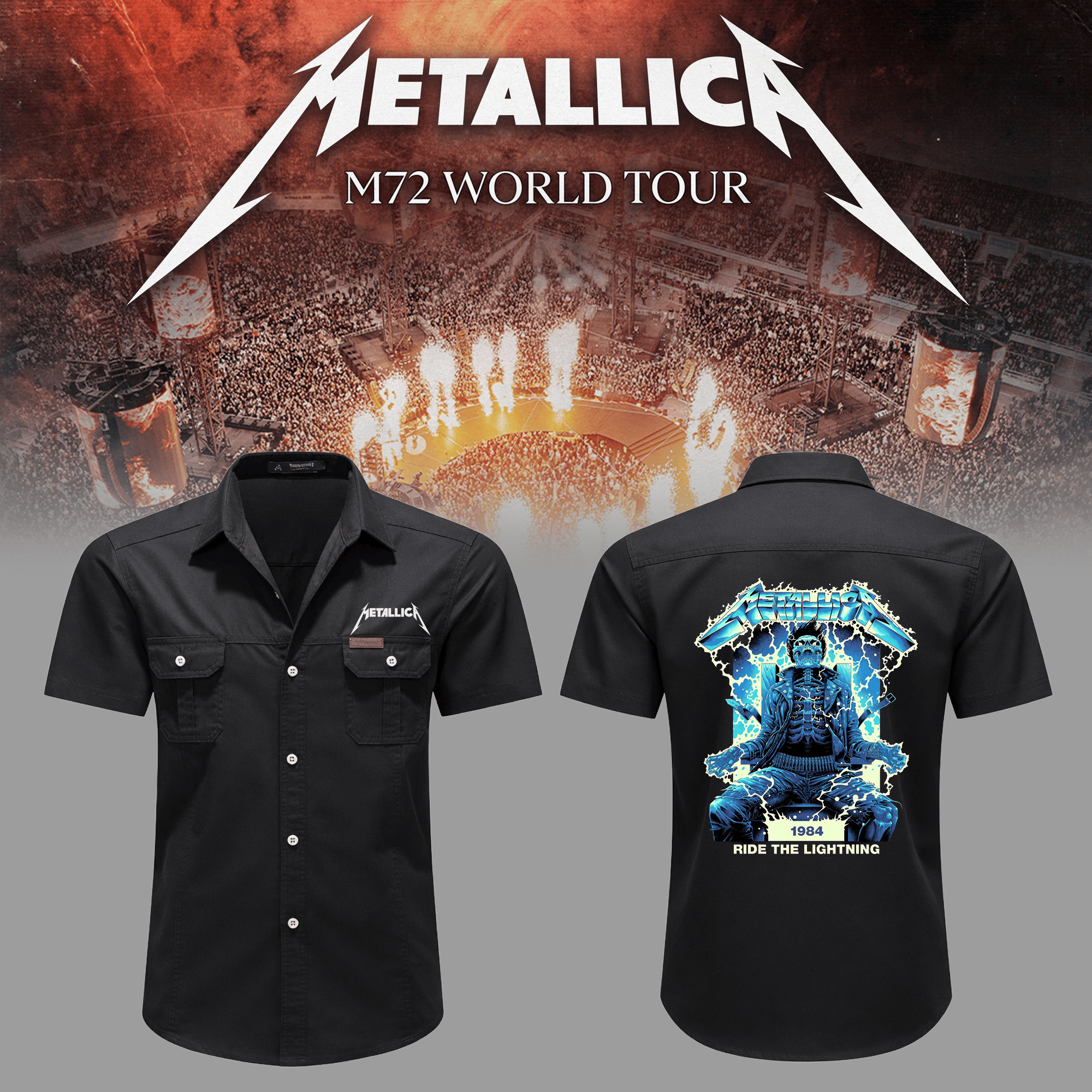 Metallica At Chorzow Poland On 19 May 2026 Hawaiian Shirt Metallica M72 World Tour Merch