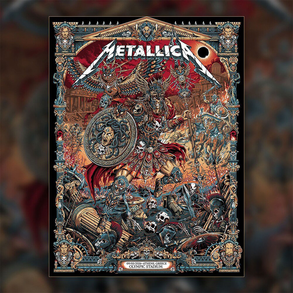 Metallica Athens Greece 2026 Concert Poster By Juan Ma Orozco Metallica Merch Wall Art Decor