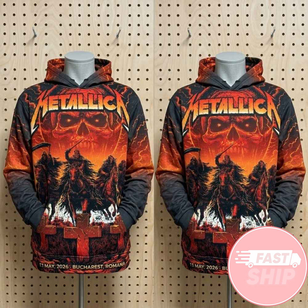 Metallica M72 Bucharest Poster By Maxx242 Hoodie 2026 Metallica Merch Gift For Band Fans