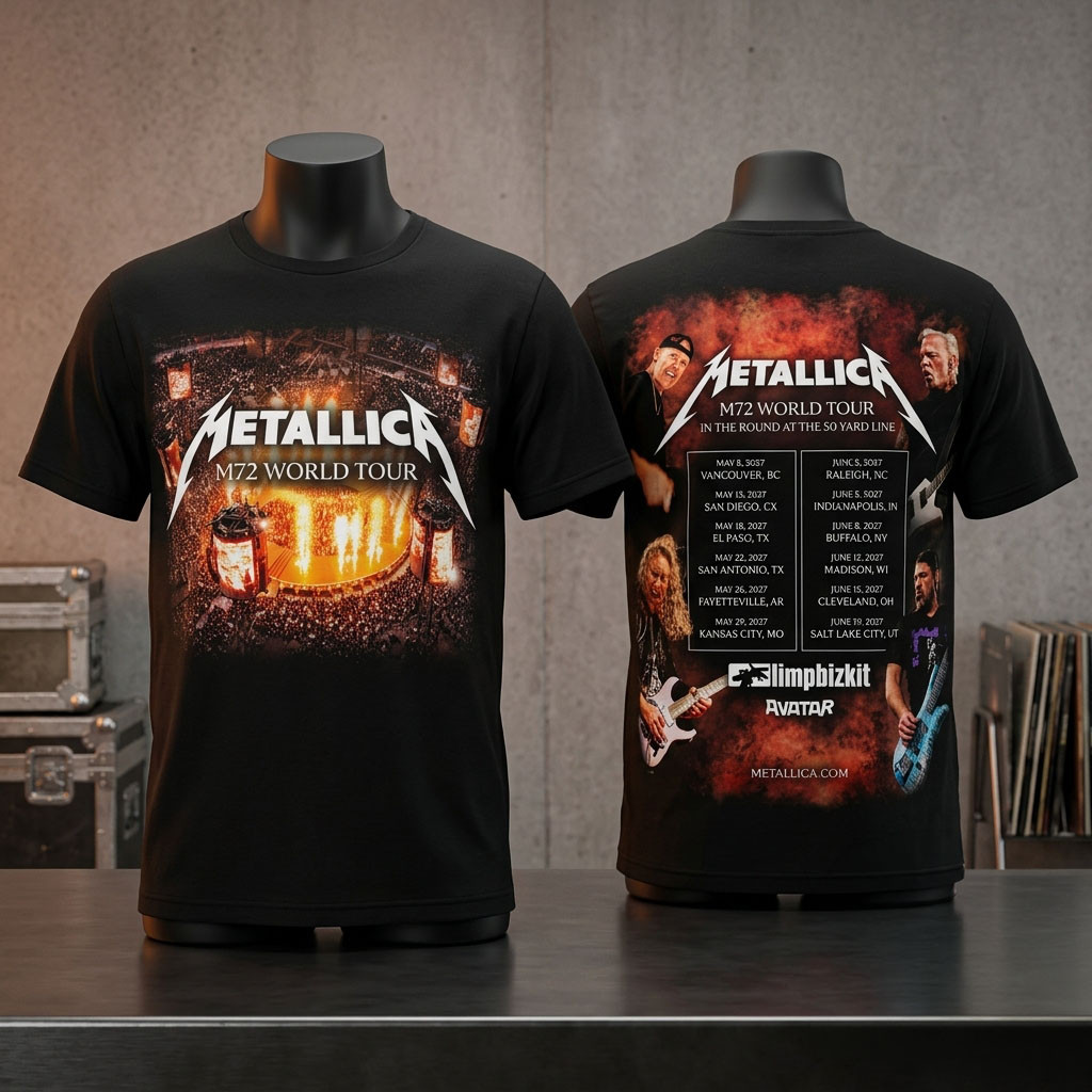 Metallica M72 World Tour 2027 T-Shirt Metallica Merch Gifts For Music Lovers