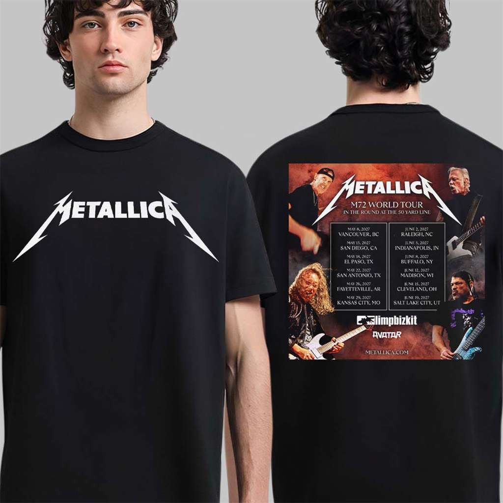 Metallica M72 World Tour North America Schedule T-Shirt Metallica Merch Gifts For Music Fans