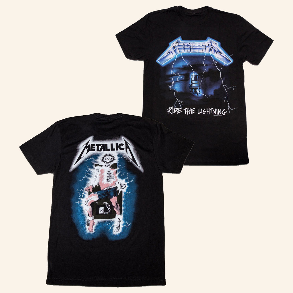 Metallica Merch Ride The Lightning T-Shirt Gifts For Music Enthusiasts
