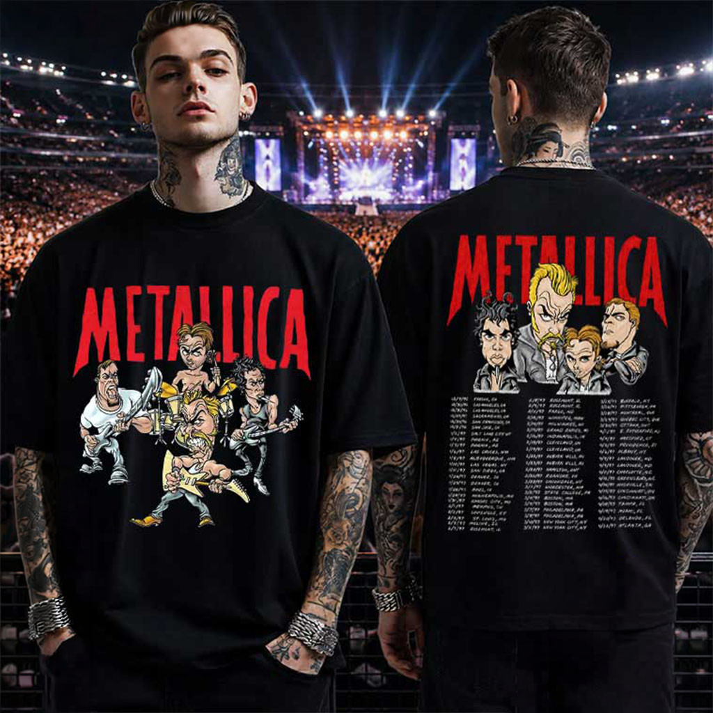 Metallica Poor Touring Me Music Tour Vintage Graphic 1996 T-Shirt Metallica Merch Band Fan Gift