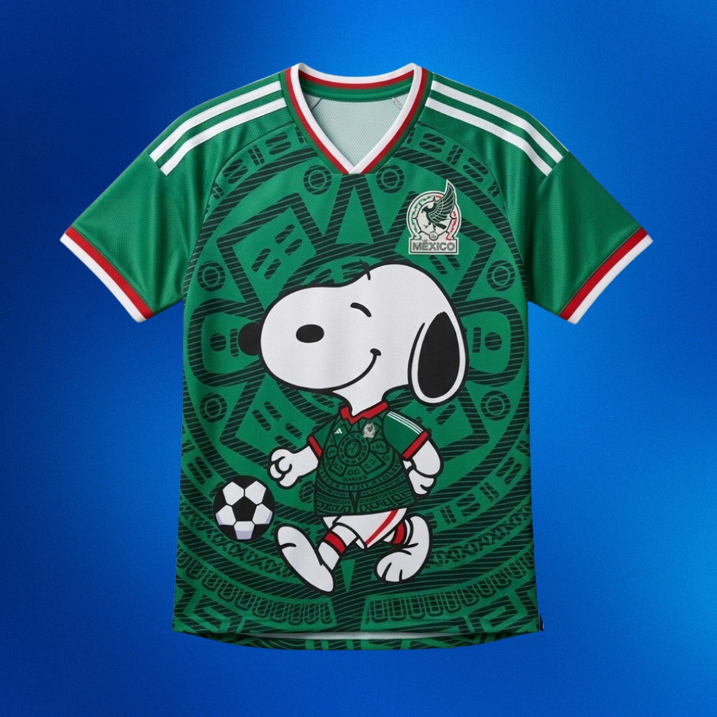 Mexico National Team Snoopy Football Soccer Jersey Mexico FIFA World Cup 2026 Merch Fan Gifts