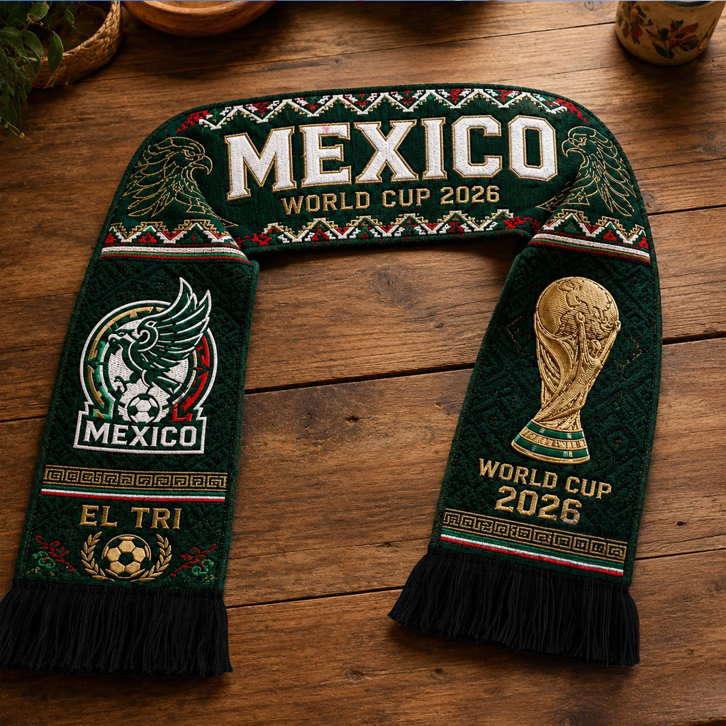 Mexico World Cup 2026 Soccer Scarf Match Day Outfits Best Gift For Mexico Team Supporters