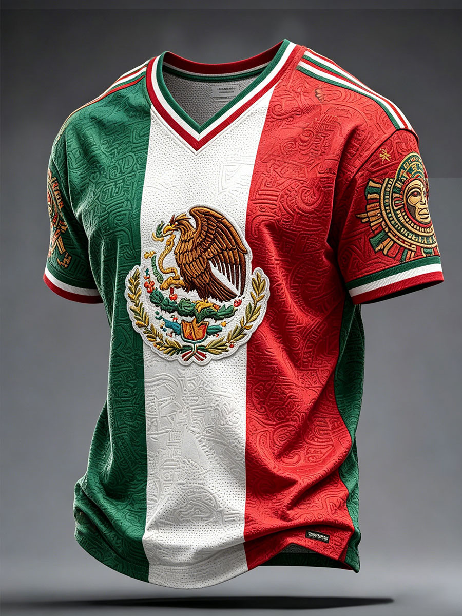 Mexico World Cup 2026 V-Neck Shirt Game Day Apparel Mexico Team Merch Football Fan Gift For Him