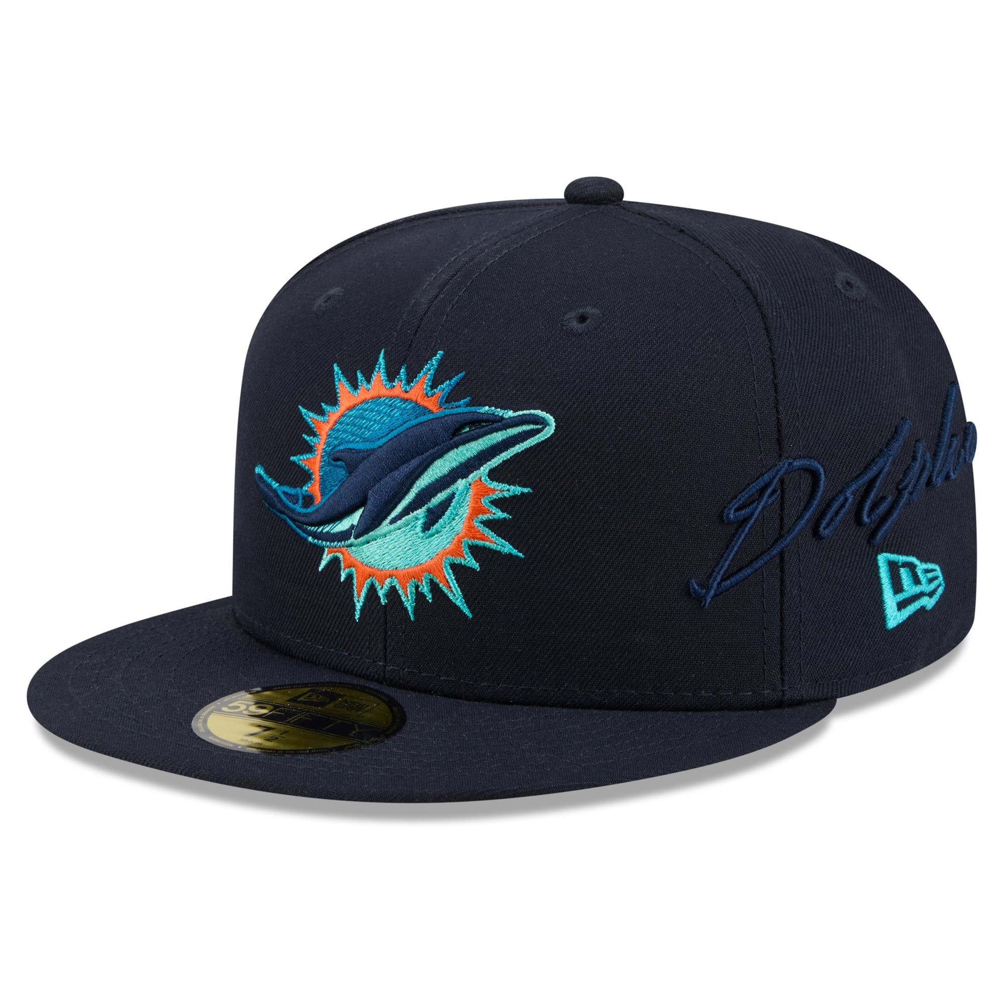Miami Dolphins Hat NFL Rivalries Merch Navy Fitted Cap Best Presents For Football Fans