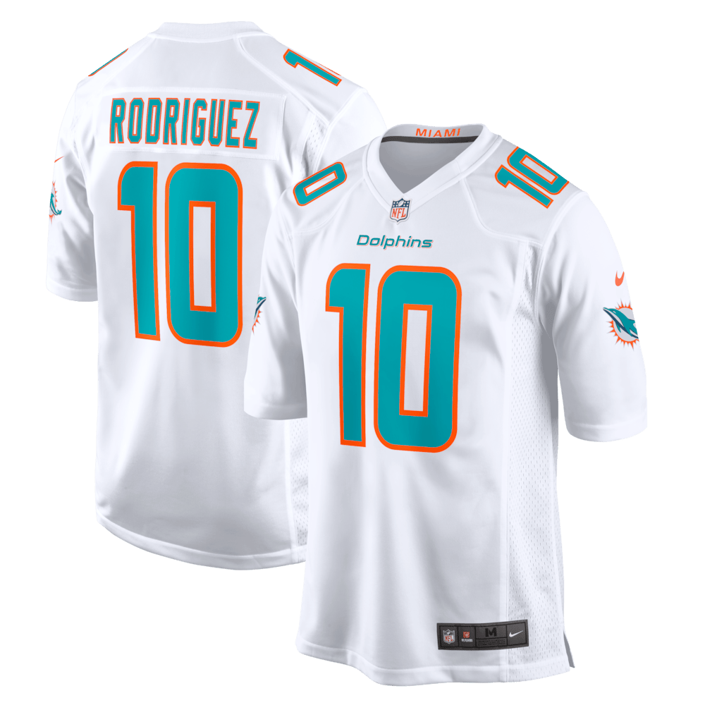 Miami Dolphins Merch - Men's Jacob Rodriguez Game Jersey, White - Best Birthday Gift For Football Lovers