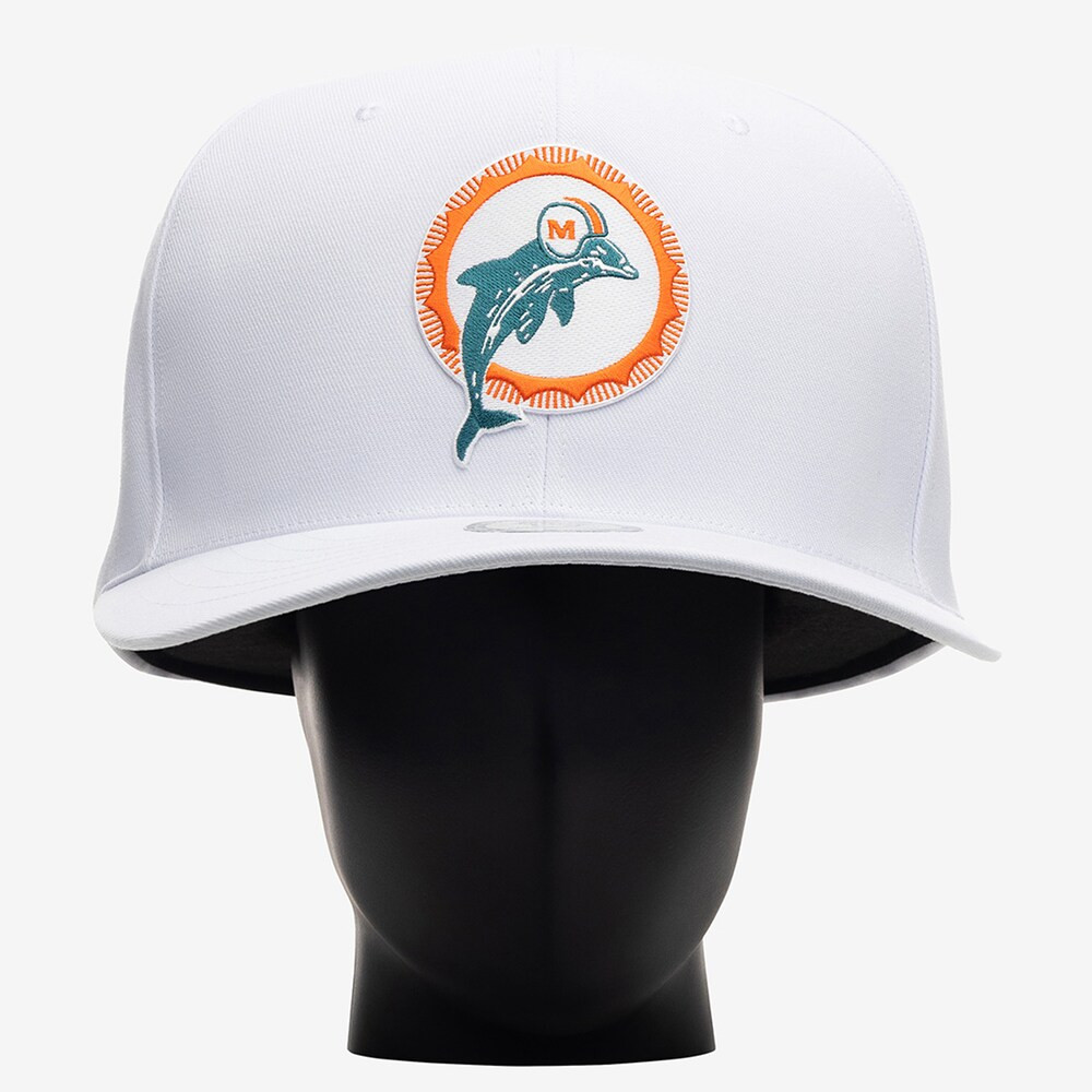 Miami Dolphins Merch - Unisex Noggin Boss Big Hat, White - Best Presents For Football Lovers