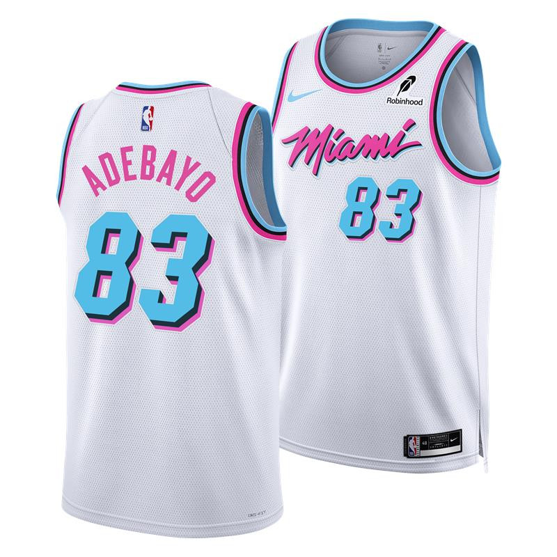 Miami Heat Merch Bam Adebayo Vice Nights 83-Point Game Jersey Basketball Enthusiast Gifts