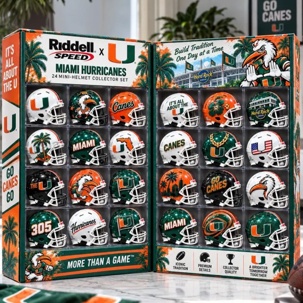 Miami Hurricanes Advent Calendar 2026 Xmas Tree Ornament Hurricanes Merch Football Lover Gifts - Image 2