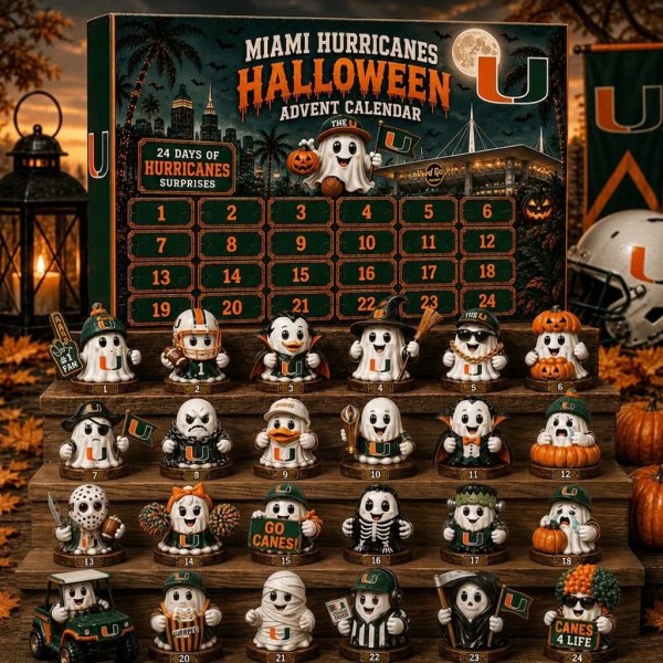 Miami Hurricanes Halloween 2026 Advent Calendar Hurricanes Merch Halloween Presents - Image 2