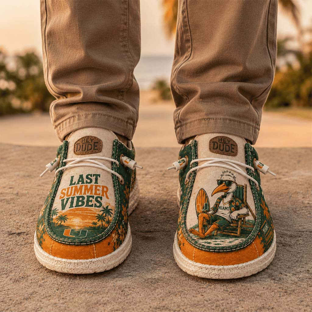 Miami Hurricanes Last Summer Vibes 2026 Shoes Miami Hurricanes Merch Gift For Brothers