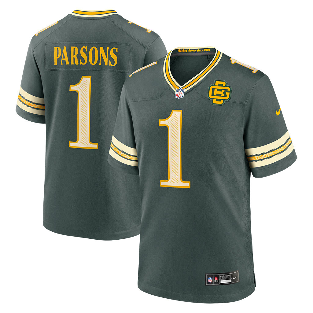 Micah Parsons Green Bay Packers NFL Rivalries Merch Game Jersey Birthday Ideas For Football Fan