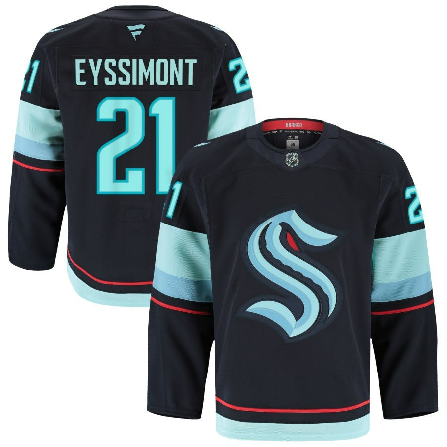 Michael Eyssimont Seattle Kraken 2025 Home Premium Jersey - Blue 1 Michael Eyssimont Seattle Kraken 2025 Home Premium Jersey - Blue