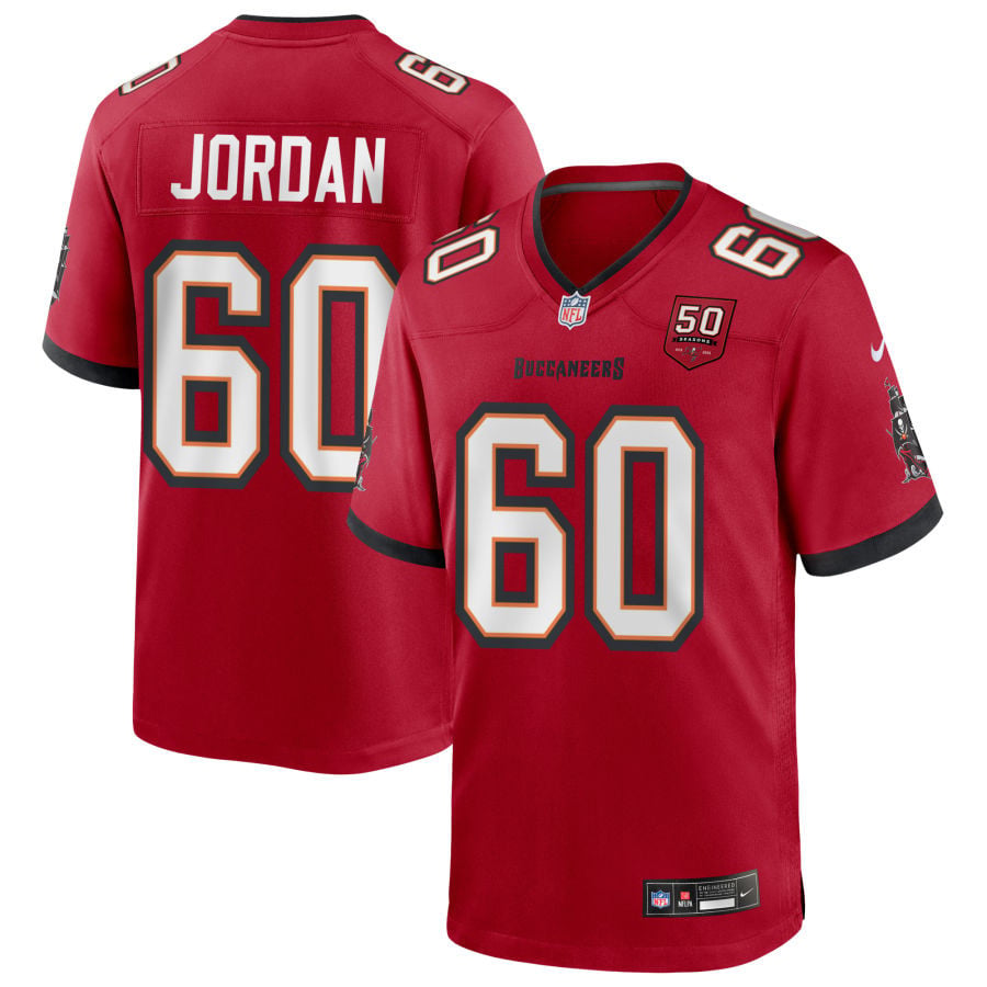 Michael Jordan Tampa Bay Buccaneers 2025 50th Season Game Jersey - Red