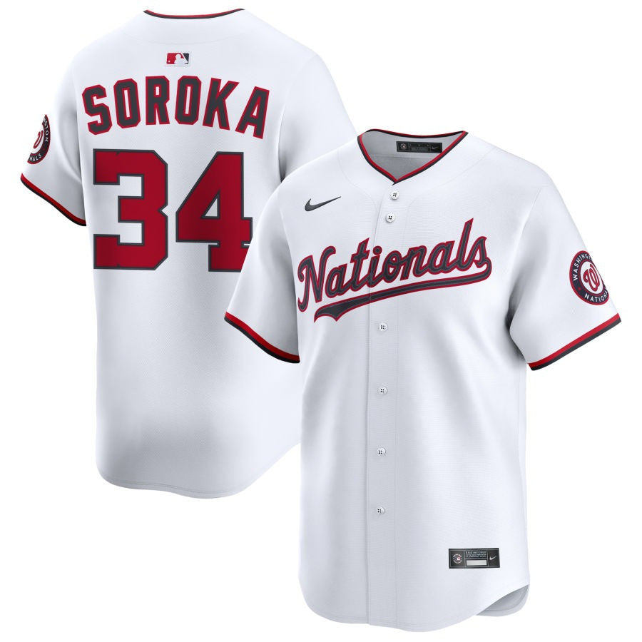 Michael Soroka Washington Nationals 2025 Home Limited Jersey - White