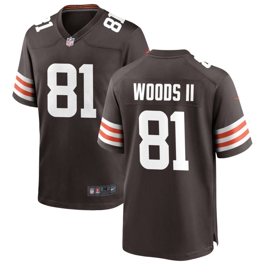 Michael Woods II Cleveland Browns 2025 Game Jersey - Brown