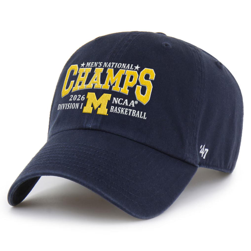 Michigan National Champions Hat 47 Michigan Wolverines 2026 Men's Basketball National Champions Hat