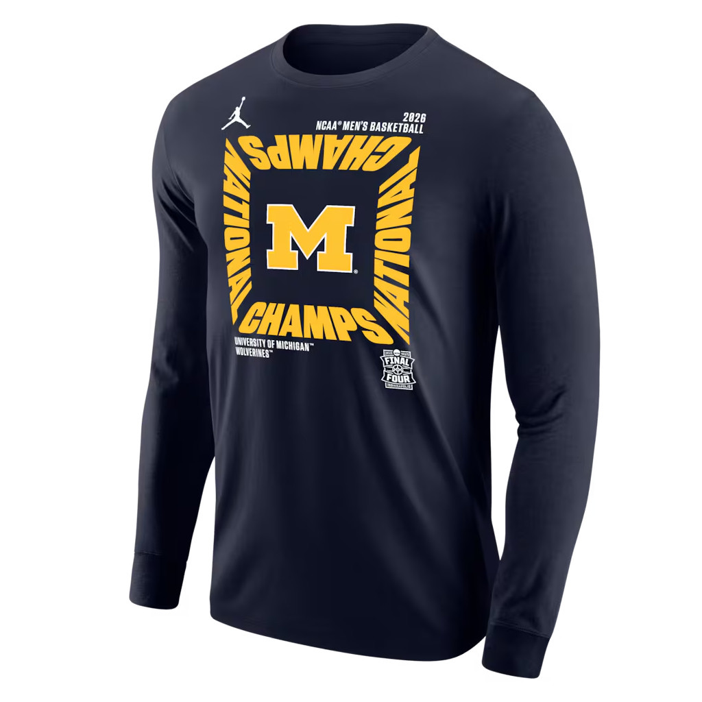 Michigan National Champions Long Sleeve Shirt Michigan Wolverines Basketball Champions Merch 2026