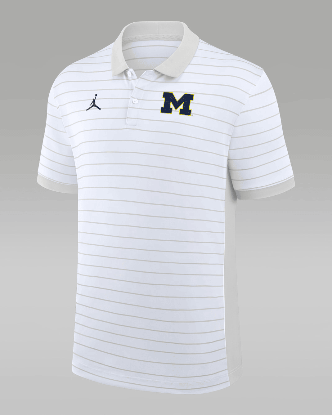 Michigan Wolverines Sideline Victory Stripe Polo Shirt Michigan Basketball Merch Fan Gifts