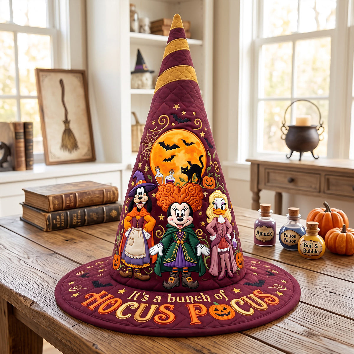 Mickey Friends Hocus Pocus Mystical Quilted Witch Hat Best Gifts For Halloween