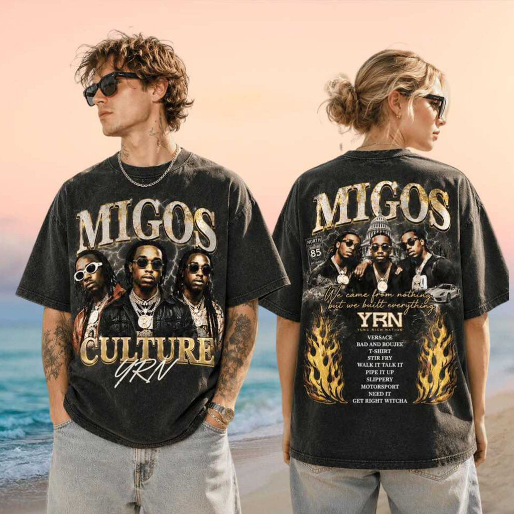 Migos Culture YRN Atlanta Hip Hop Music Shirt Migos Merch Gifts For Music Lovers