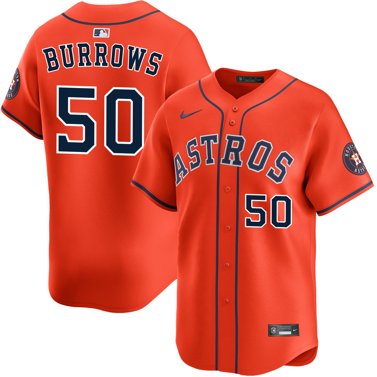 Mike Burrows Houston Astros 2026 Alternate Limited Jersey - Orange
