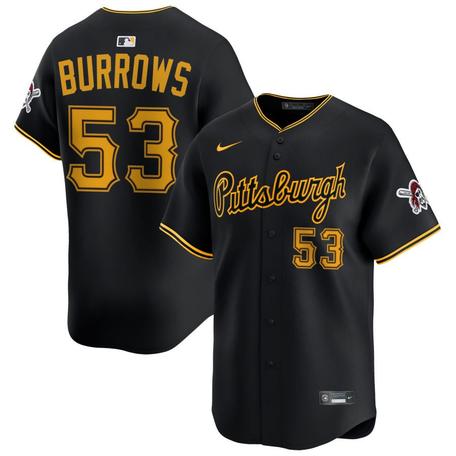 Mike Burrows Pittsburgh Pirates 2025 Alternate Limited Jersey - Black