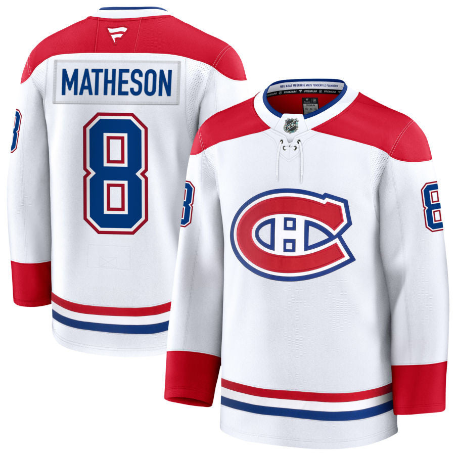Mike Matheson Montreal Canadiens 2025 Away Jersey - White 1 Mike Matheson Montreal Canadiens 2025 Away Jersey - White