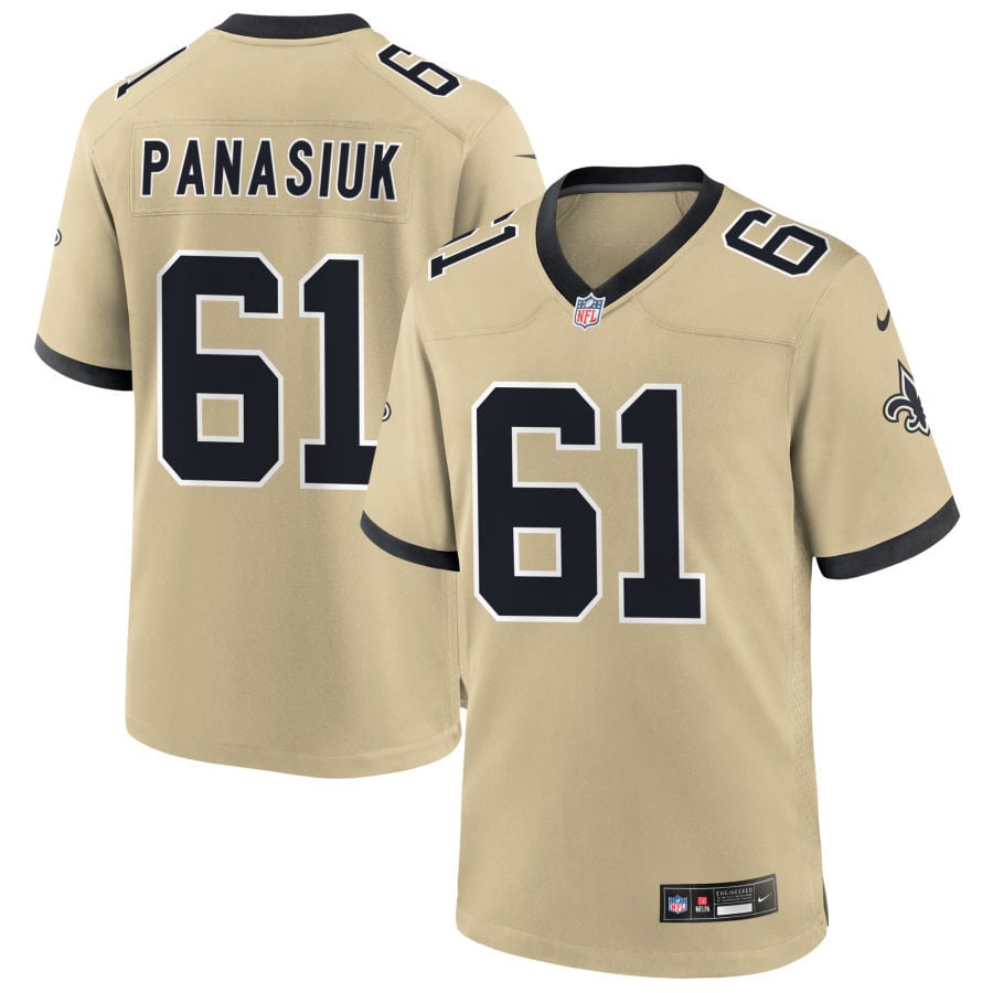 Mike Panusiuk New Orleans Saints 2025 Gameday Golds Alternate Game Jersey - Gold