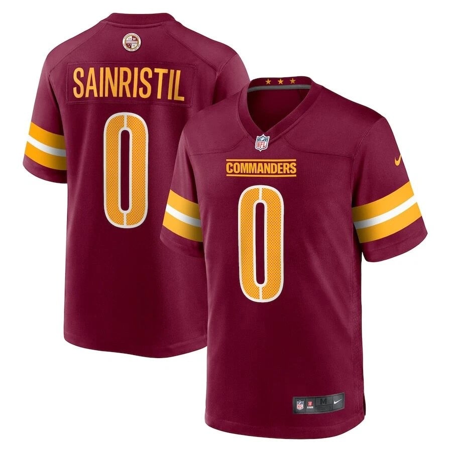 Mike Sainristil Washington Commanders 2025 Game Jersey - Burgundy