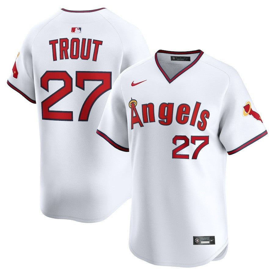Mike Trout Los Angeles Angels 2025 Alternate Limited White Jersey