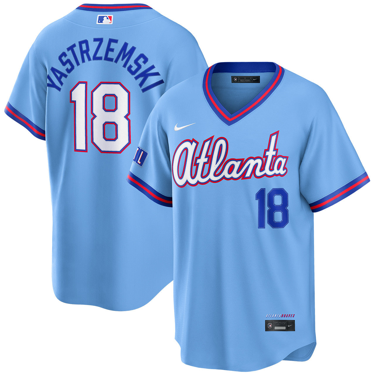 Mike Yastrzemski Atlanta Braves 2026 City Connect Stadium Jersey - Powder Blue