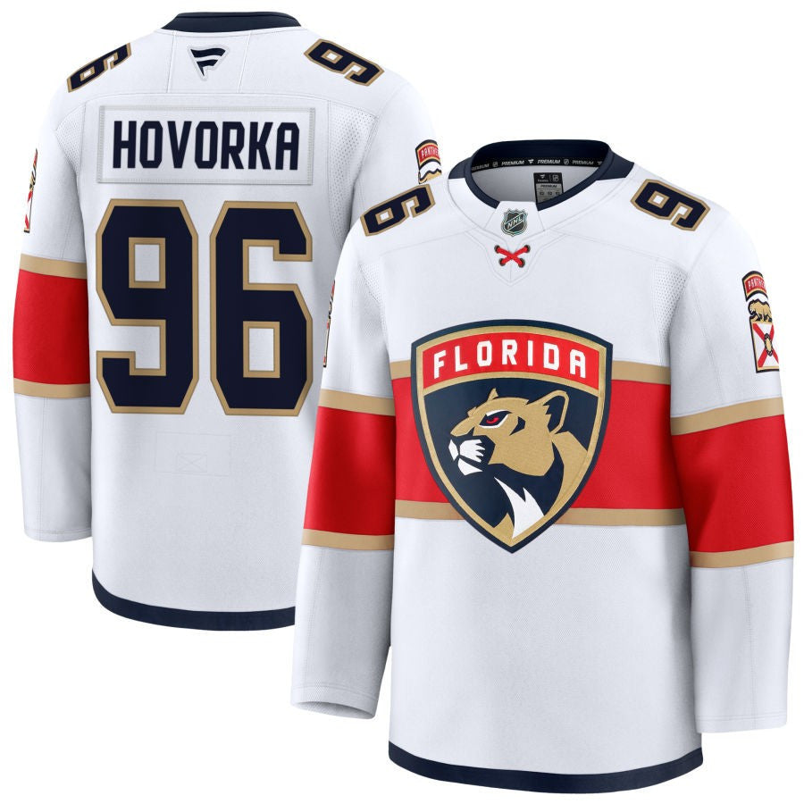 Mikulas Hovorka Florida Panthers 2025 Away Jersey - White 1 Mikulas Hovorka Florida Panthers 2025 Away Jersey - White