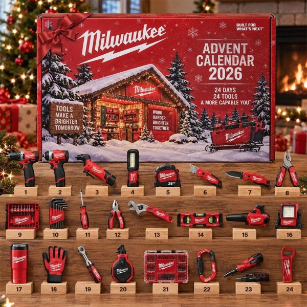 Milwaukee Advent Calendar 2026 24-Day Christmas Ornaments Tool Collection Gifts For Handymen - Image 2