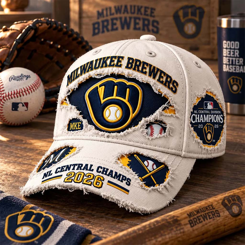 Milwaukee Brewers 2026 NL Central Division Champions Hat Distressed Milwaukee Brewers Merch