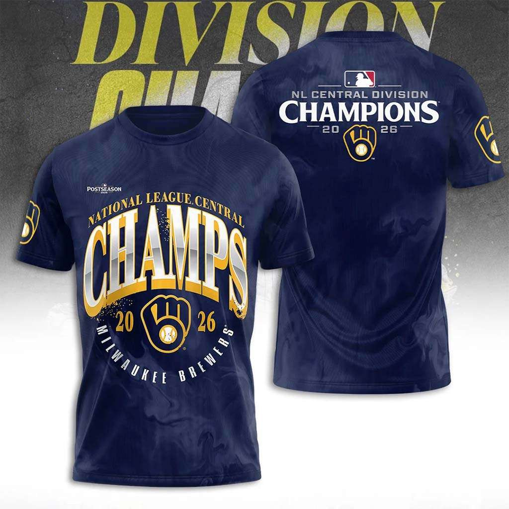 Milwaukee Brewers 2026 NL Central Division Champions T-Shirt Milwaukee Baseball Champions Merch