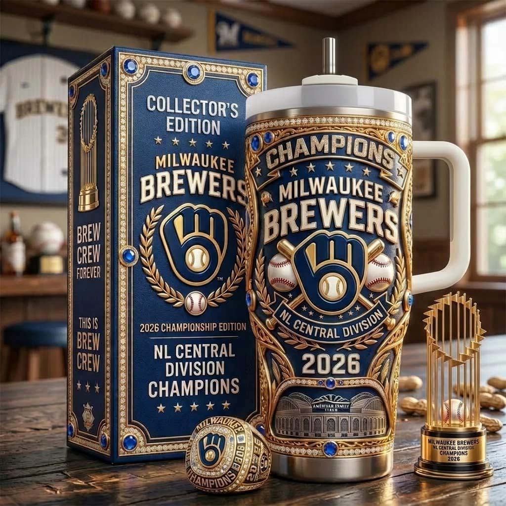 Milwaukee Brewers 2026 NL Central Division Champions Tumbler Brewers Merch Gift For Baseball Fan