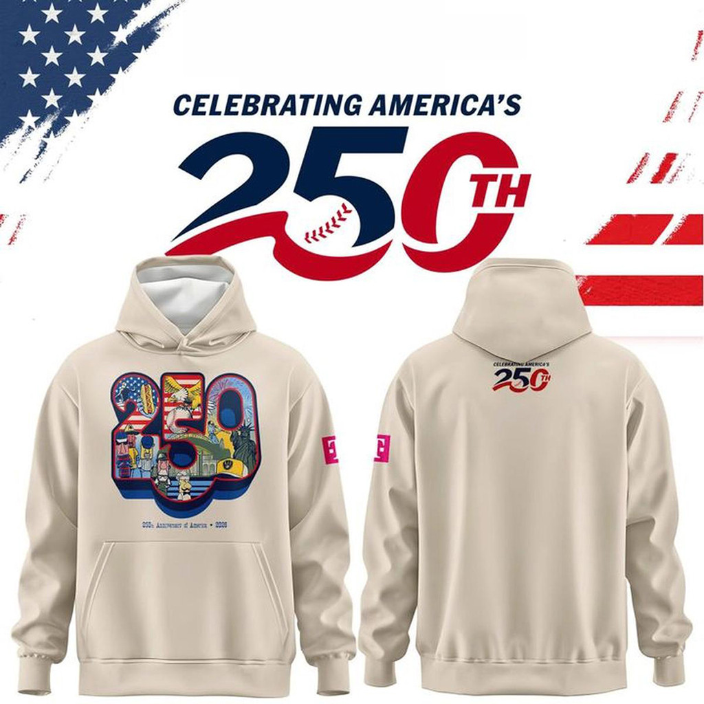 Milwaukee Brewers 250th Anniversary Of America Hoodie Milwaukee Brewers Merch Father's Day Ideas