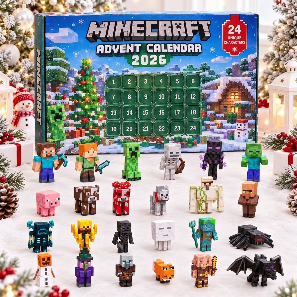 Minecraft Advent Calendar 24 Unique Characters Christmas Ornaments Minecraft Merch Son Gifts