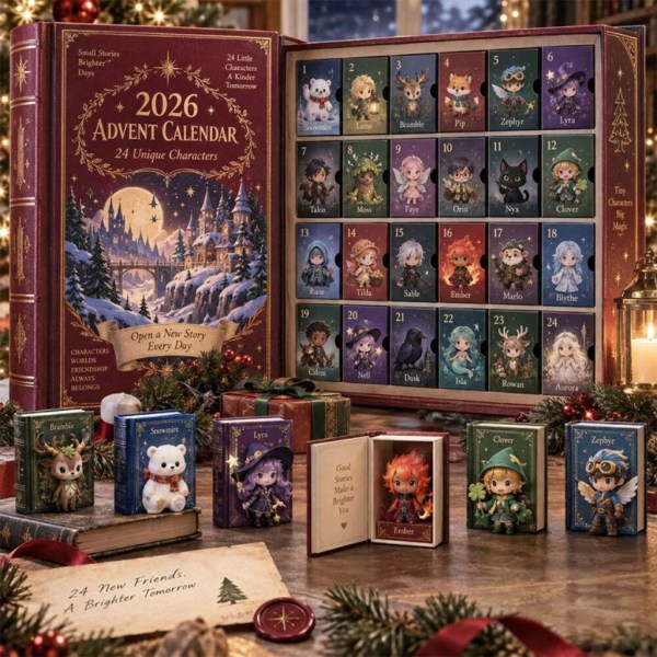 Mini Book Advent Calendar 2026 24 Little Characters Christmas Tree Ornaments Cute Gifts Ideas - Image 2