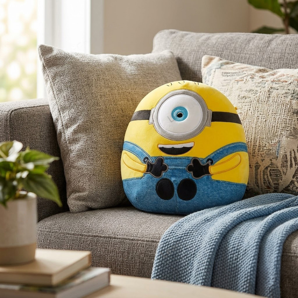 Minions And Monsters 2026 Squishmallows James Plush Pillow Birthday Gifts For Daughters