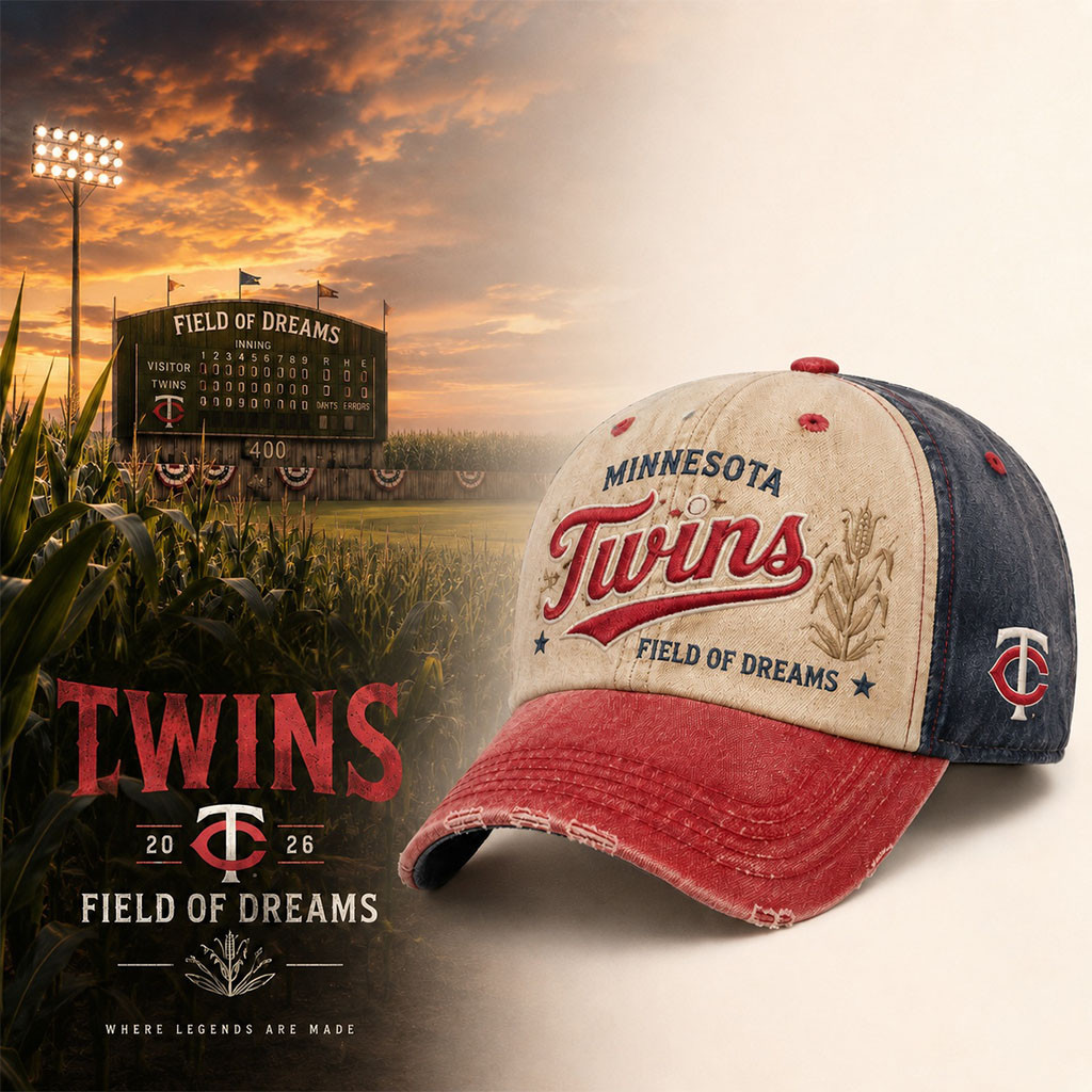 Minnesota Twins Field of Dreams 2026 Baseball Hat Minnesota Twins Merch Gifts For Fans