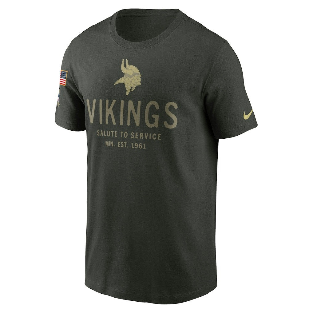 Minnesota Vikings 2025 Salute to Service Sideline Primary Edge Dri-FIT T-Shirt - Forest Green - Image 2
