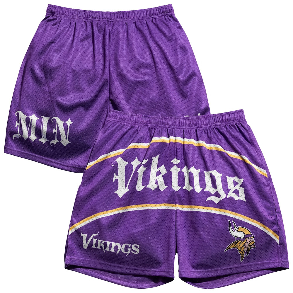 Minnesota Vikings Merch - Men's Chalk Line Purple Victorian Retro Shorts - Football Enthusiast Gifts